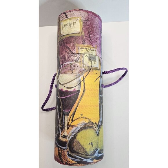 Decorative Empty Wine Gift Box With Lid & Handle 13" Tall Party Concepts 4.5" Wi - Picture 7 of 7